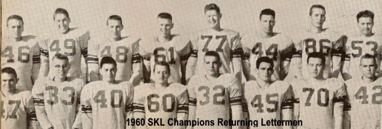 1960 AHS Football Returning Lettermen